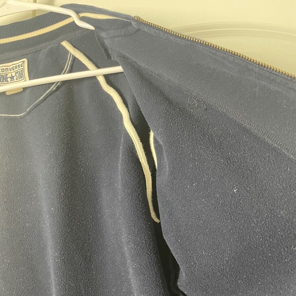 Converse Vintage Navy Stadium Sweatshirt Jacket L - Picture 7 of 9